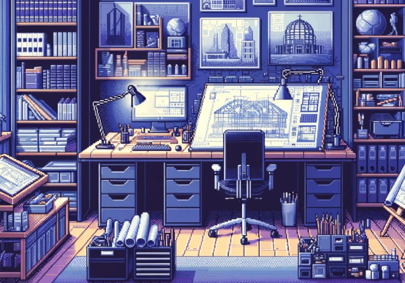 architect's room pixel art