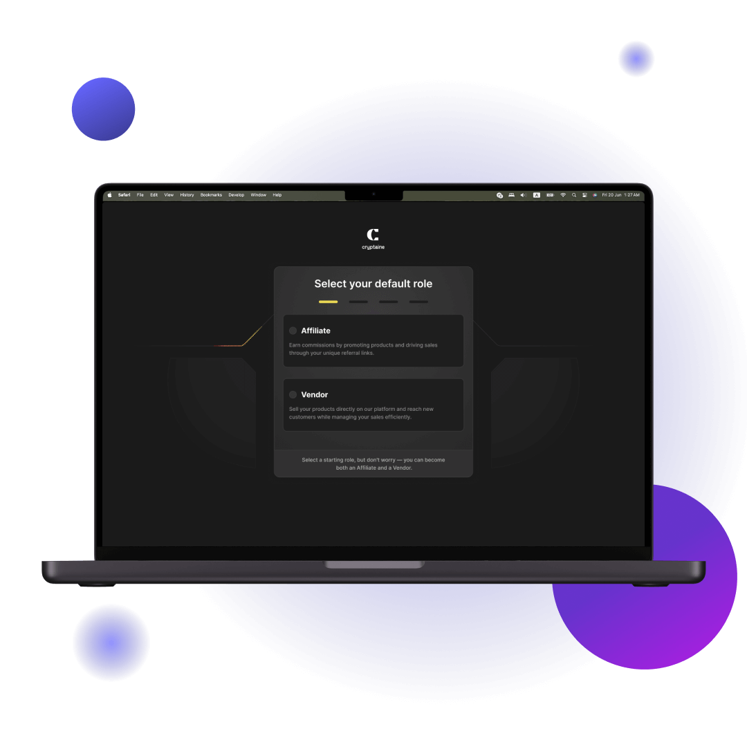 Cryptaine signup