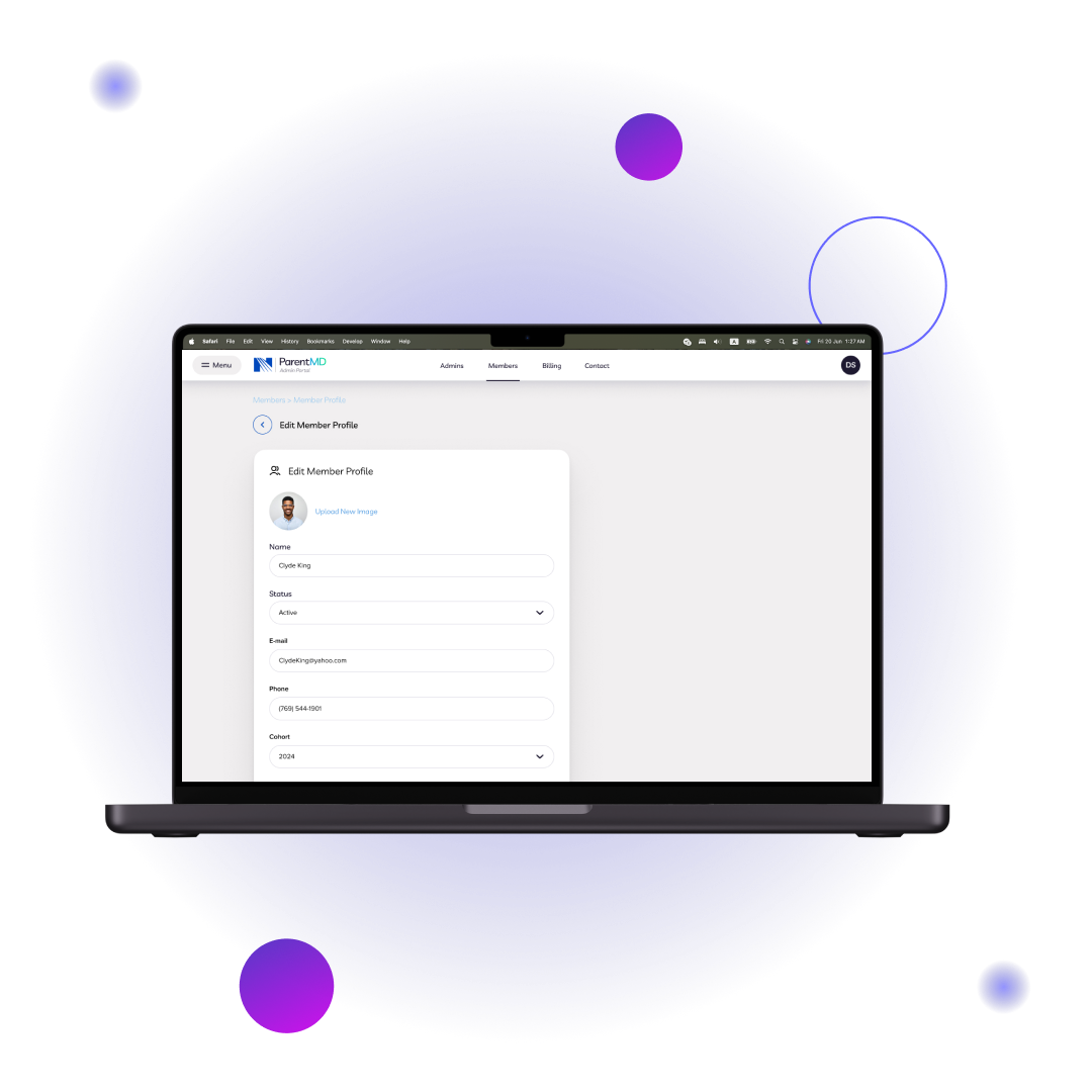 ParentMD edit profile