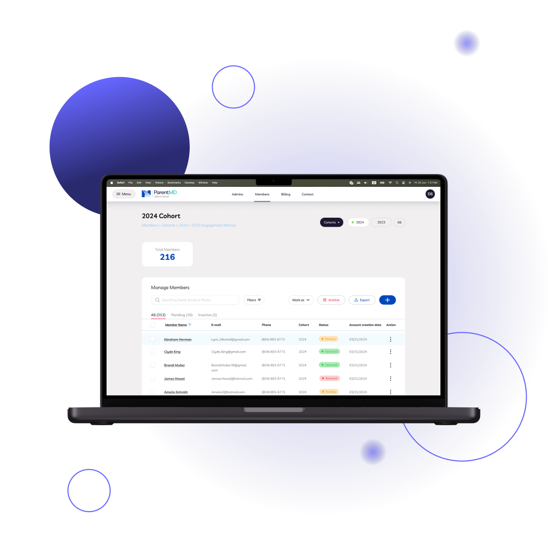 ParentMD manage member
